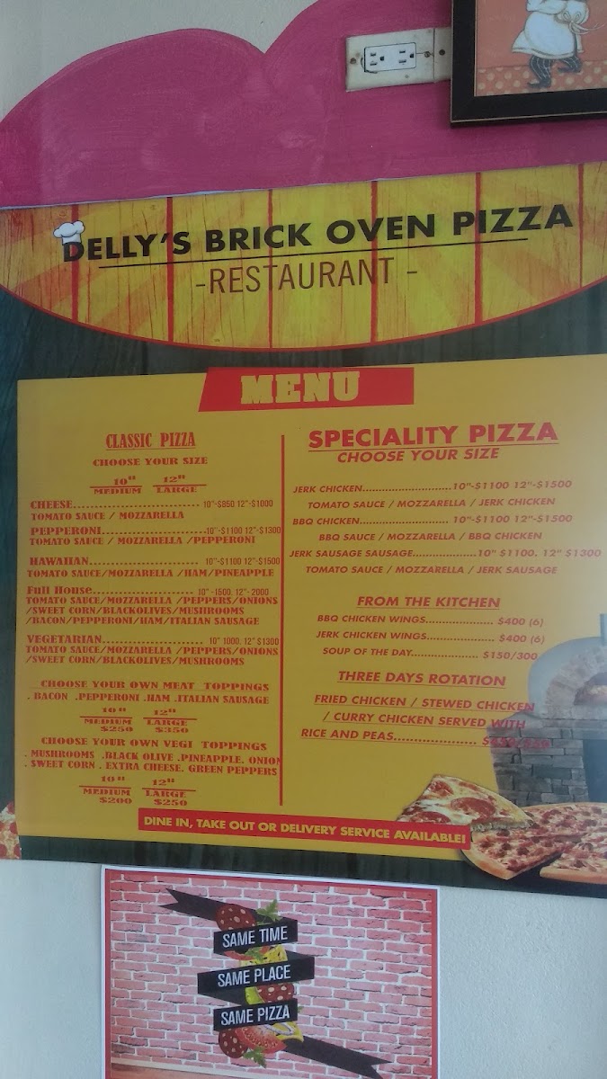 Menu Delly's Brick Oven Pizza Restaurant-5